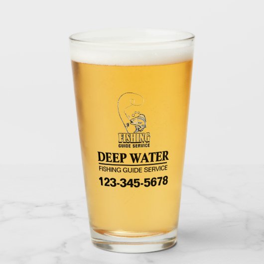 Fishing Guide Service Glas (Voorkant gevuld)