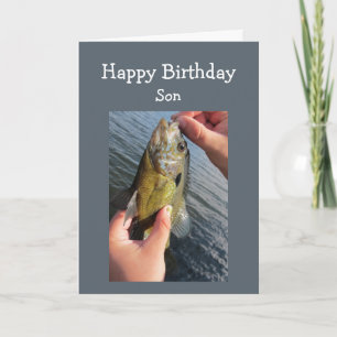 Fishing Humor Son Birthday to Customize Kaart