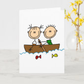 Fishing On Boat Card Kaart (Gele Bloem)