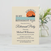 Fishing Retirement Party Invitation Kaart (Staand voorkant)