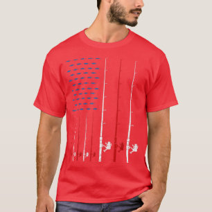 Fishing Rods American Flag 928 T-shirt