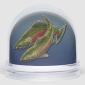 Fishing Snow Globe Custom Coho Salmon Snow Globe Sneeuwbol (Voorkant)