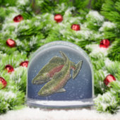 Fishing Snow Globe Custom Coho Salmon Snow Globe Sneeuwbol (Kerstmis)