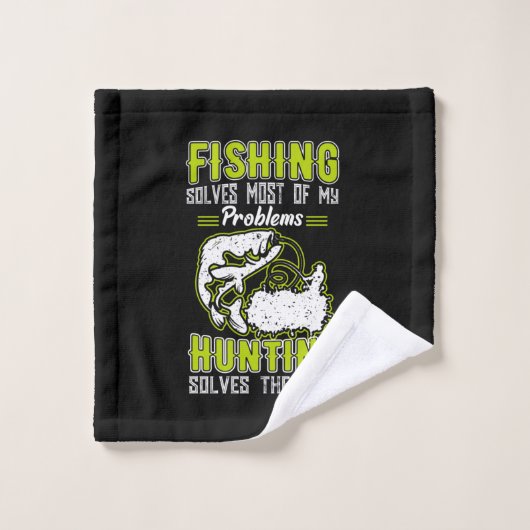 Fishing Solves Most Of My Problems Washandje (Wasdoekje)