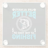 Fishing Theme Glazen Onderzetter (Achterkant)