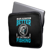 Fishing Theme Laptop Sleeve (Voorkant Links)