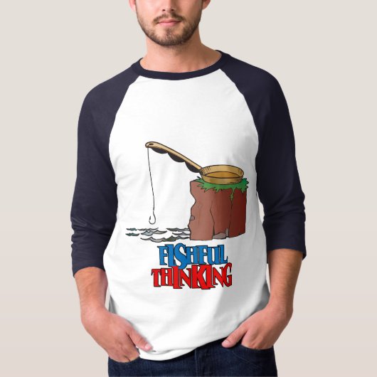 Fishing Thinking Funny Vist T-shirt (Voorkant)