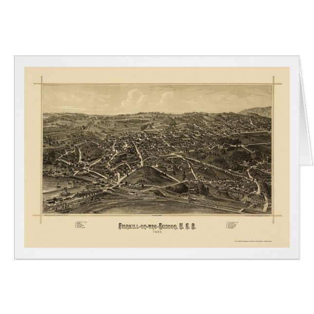 Fishkill, NY Panoramic Map - 1886 (Voorkant Horizontaal)