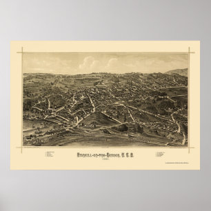 Fishkill, NY Panoramic Map - 1886 Poster