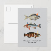Fishman Fish Casquette Amusants Anniversaire Carte (Devant / Derrière)