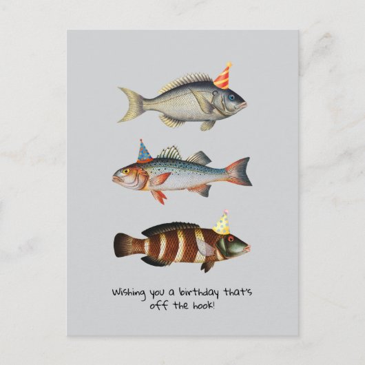 Fishman Fish Casquette Amusants Anniversaire Carte (Devant)