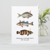 Fishman Fish Casquette Amusants Carte d'anniversai (Debout devant)
