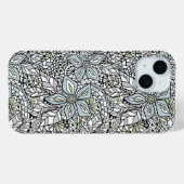 Fishnet lace floral pattern white pink black Case-Mate iPhone case (Achterkant (horizontaal))