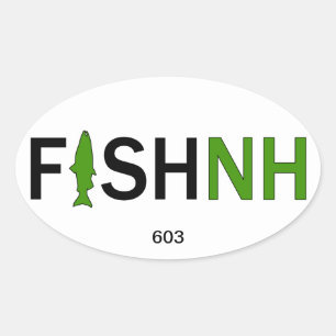 FISHNH New Hampshire Vis Sticker - 603