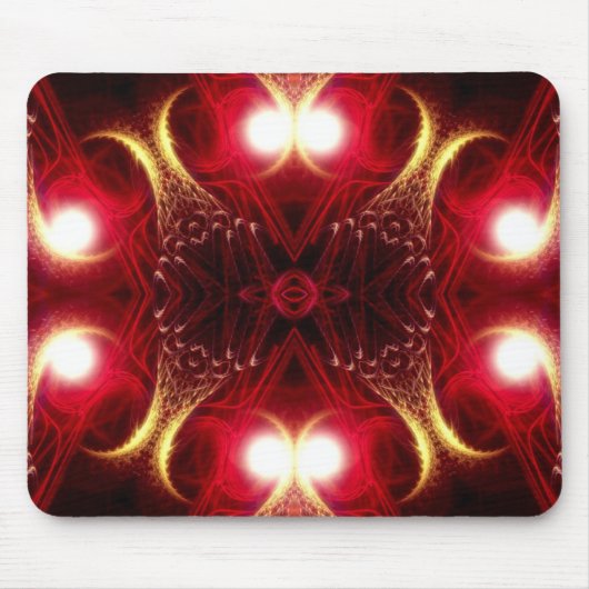 Fishtails Fractal Art Mousepad Muismat (Voorkant)