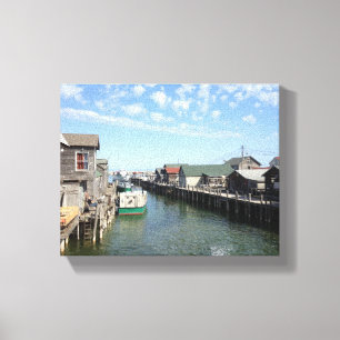 Fishtown, Leland, Michigan Canvas Afdruk