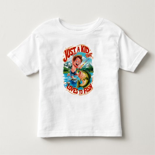 Fishy Adventure: gewoon een Kind dat houdt van vis Kinder Shirts (Voorkant)
