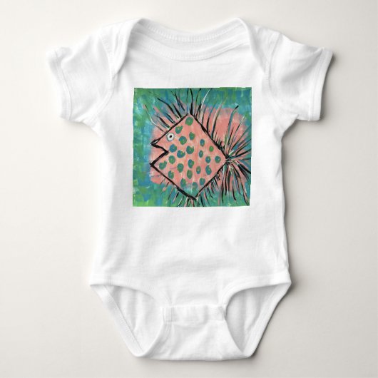Fishy baby bodysuit (Voorkant)