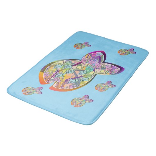 Fishy Blue Badmat (Gekanteld)