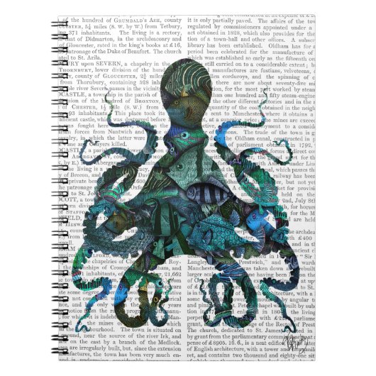 Fishy Blue Octopus Notitieboek (Voorkant)