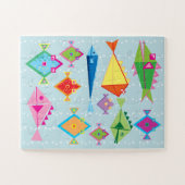 Fishy fish kinderen legpuzzel (Horizontaal)