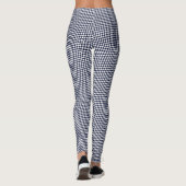 Fishy Houndstooth Navy en witte Leggings (Achterkant)