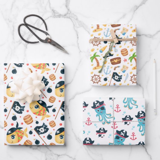 "Fishy Pirate Pack"-pakpapier Inpakpapier Vel (Voorkant)