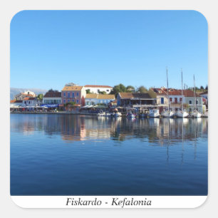 Fiskardo - Kefalonia Vierkante Sticker