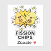 Fission Chips Grappige Natuurkunde Voedsel Pun Sticker (Vel)