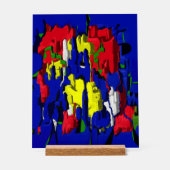 Fissures dans le bleu, abstrait (Recto)