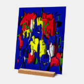 Fissures dans le bleu, abstrait (Angle)