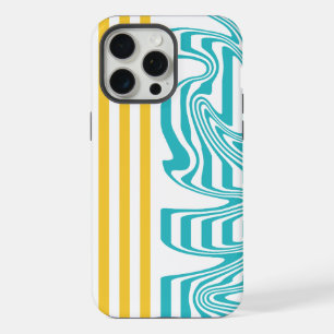 Fissures et torsades en Turquoise et Jaune