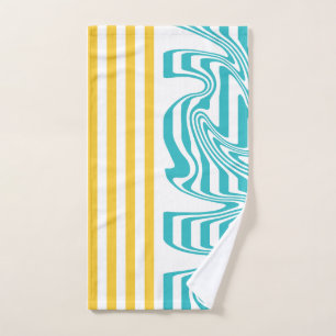 Fissures et torsades en Turquoise et Jaune