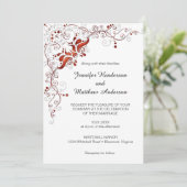 Fissures rouges organisées sur Faire-part de maria (Debout devant)