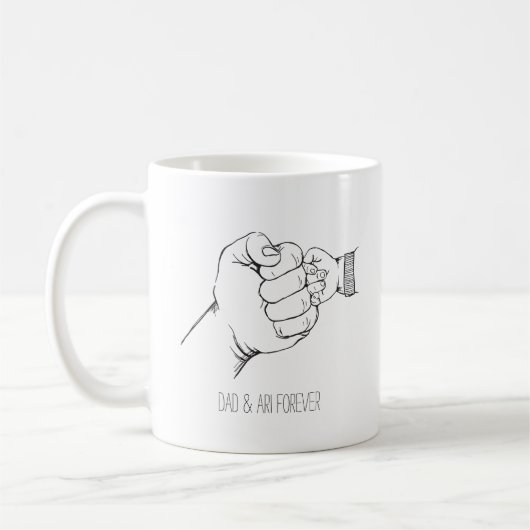 Fist Bump Eerste Vaderdag Mok - Aangepast cadeau (Links)