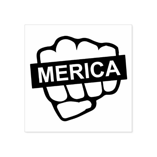 Fist Bump voor Amerika Rubberstempel (Afrduk)