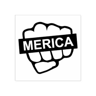 Fist Bump voor Merica Rubberstempel
