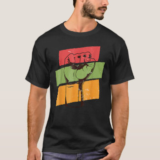 Fist Hand Black History Month Afro African Pride M T-shirt