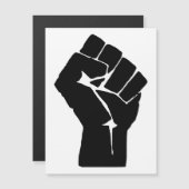 Fist, Rebel, Riot, Resistance, Communist Style Magnetische Uitnodiging (Voorkant / Achterkant)