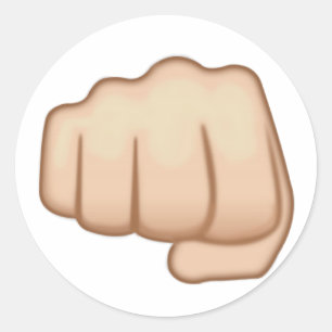Fisted Hand Sign Emoji Ronde Sticker