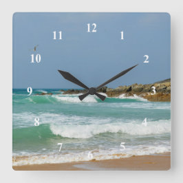 Fistral Beach Newquay Cornwall England Vierkante Klok