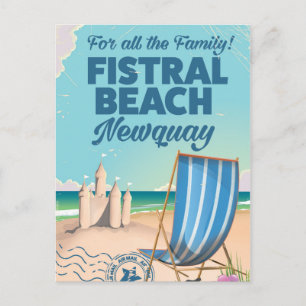 Fistral Beach Newquay Vintage reisposter Briefkaart