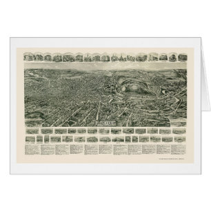 Fitchburg, MA Panoramic Map - 1915