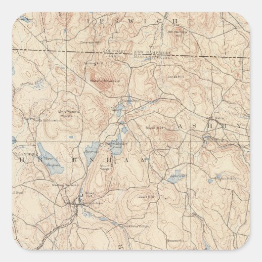 Fitchburg, Massachusetts Vierkante Sticker (Voorkant)