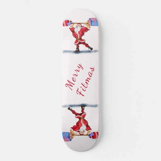 Fitheid Kerstman Skateboard (Voorkant)