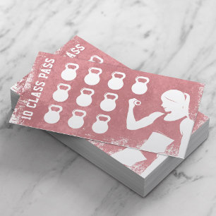fitness 10 class Pass Girl Grunge Pink Loyalty