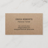 Fitness 10 Classe Pass Rustic Kraft Fidélité (Dos)