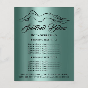 Fitness Body Building SPA Logo Gold Blue Flyer