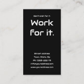 Fitness Bodybuilder Entraîneur Carte de visite noi (Dos)