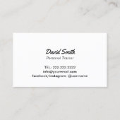 Fitness Bodybuilding Trainer Bold Grunge Text Visitekaartje (Achterkant)